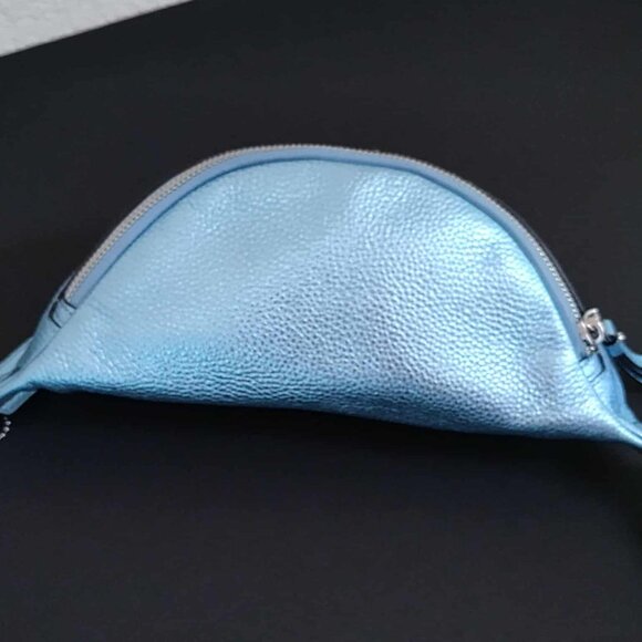 Coach (authenticated), teal, metallic fanny pack/belt bag - Picture 2 of 12